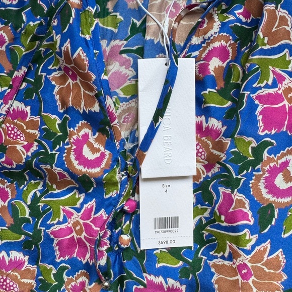 NWT Veronica Beard Sarong Floral Print Hawken Dress Size 4 - Picture 8 of 11